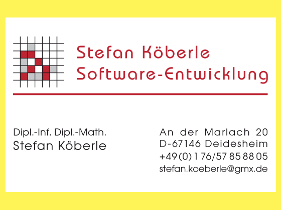 Visitenkarte Köberle Software-Entwicklung
