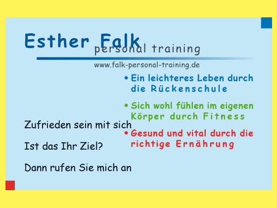 Visitenkarte Falk – personal training