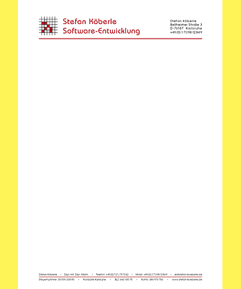 Briefbogen Köberle Software Entwicklung