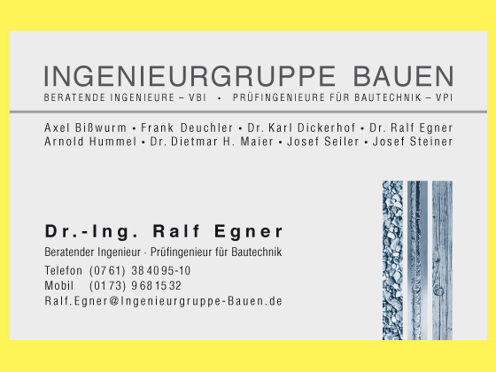 Visitenkarte Ingenieurgruppe Bauen