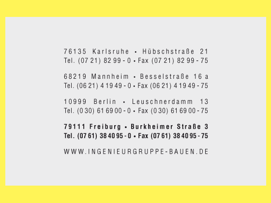 Visitenkarte Ingenieurgruppe Bauen