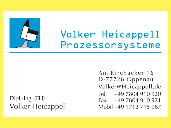 Visitenkarte Heicappell Prozessortechnik