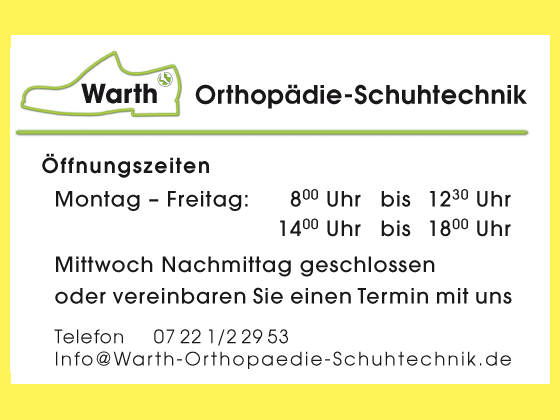 Visitenkarte Warth Orthopädie-Schuhtechnik